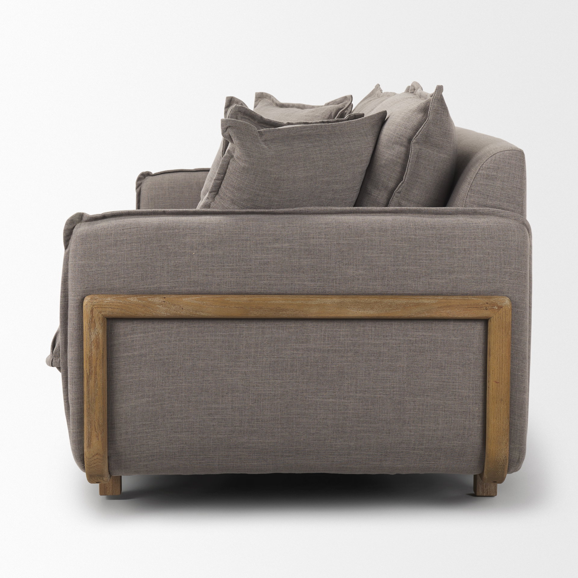 Roy I 84' Flint Gray Upholstered Three Seater Sofa, Sofas & Sectional by Mercana, 83.86" length x 40.94" width x 32.87" height View 5