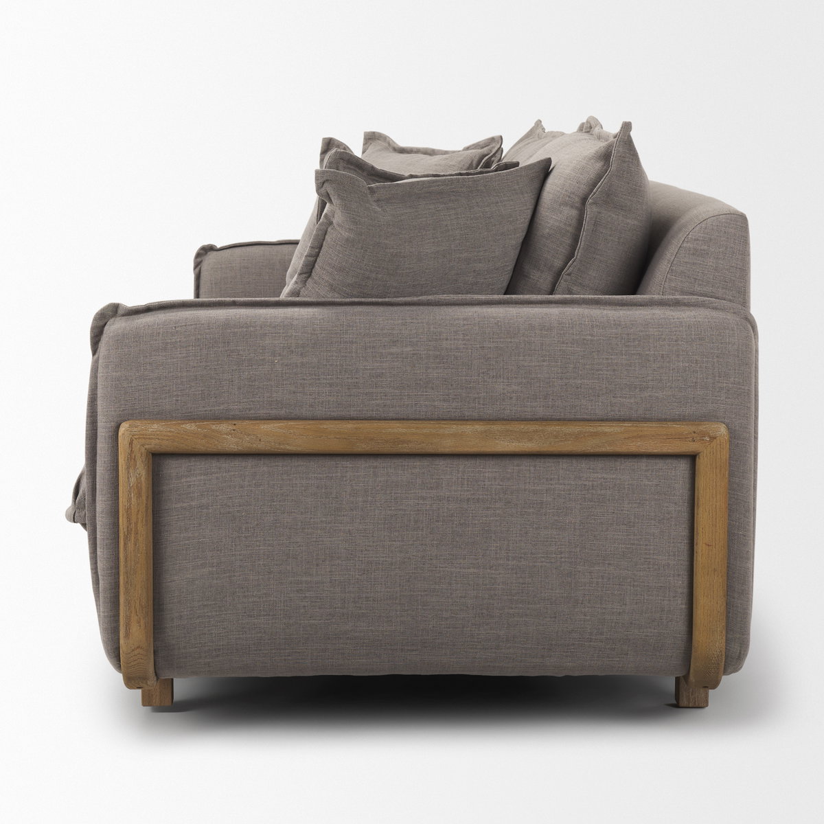 Roy I 84' Flint Gray Upholstered Three Seater Sofa, Sofas & Sectional by Mercana, 83.86" length x 40.94" width x 32.87" height View 5