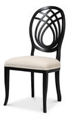 Goccia Side Chair, Nero, Banks Organza, Dining Chair by Sarreid, 21" length x 19" width x 41" height thumbnail 1