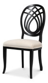 Goccia Side Chair  Nero  Banks Organza, by Sarreid, 1'7" length x 1'9" width x 3'5" height thumbnail 1