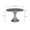 Isadora Outdoor Dining Table Dark Grey, Outdoor Table by Moe's Home, 3'7" width x 2'6" height x 3'7" depth thumbnail 5