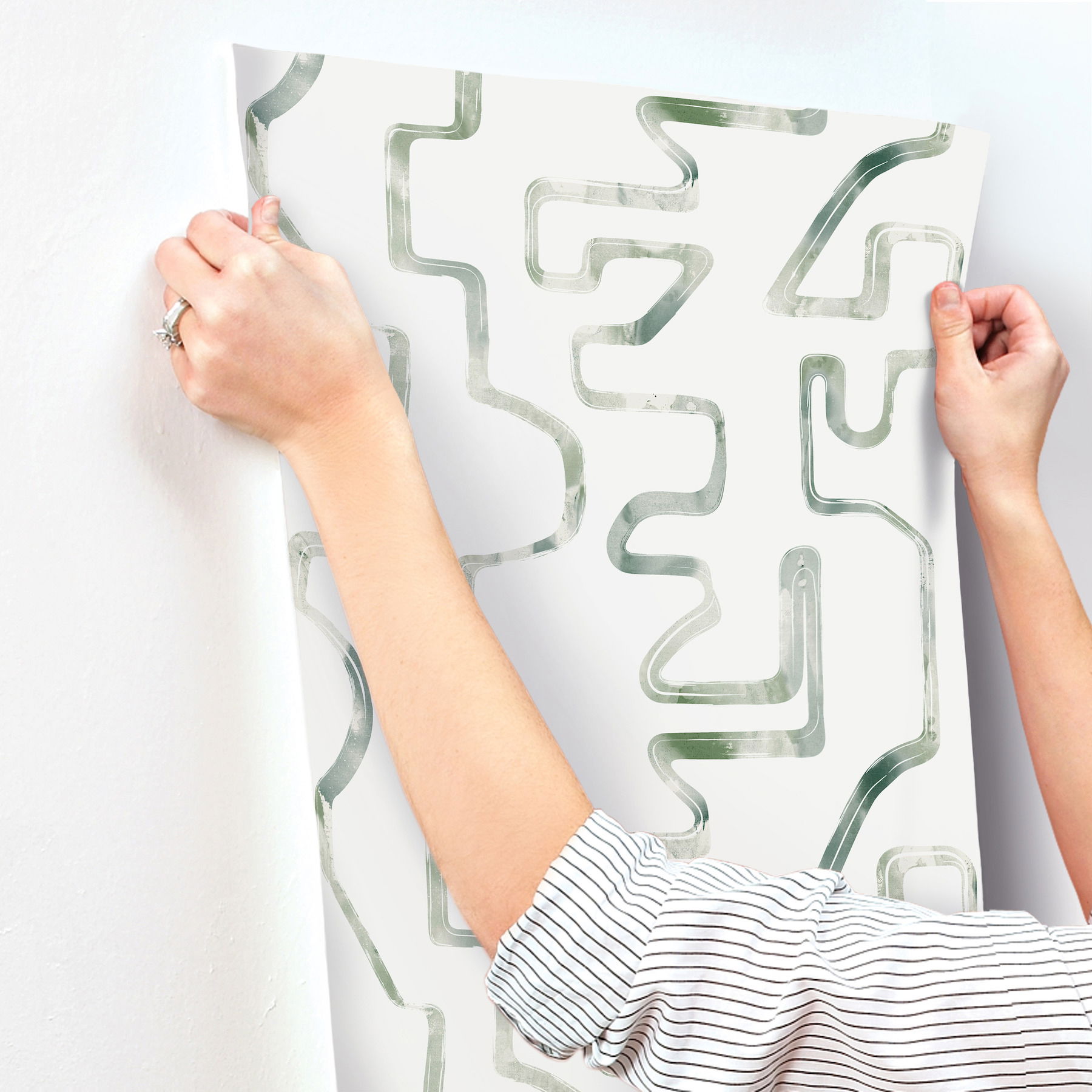 Abstract Aura Green & Grey Wallpaper Abstract Aura Green & Grey Wallpaper large image