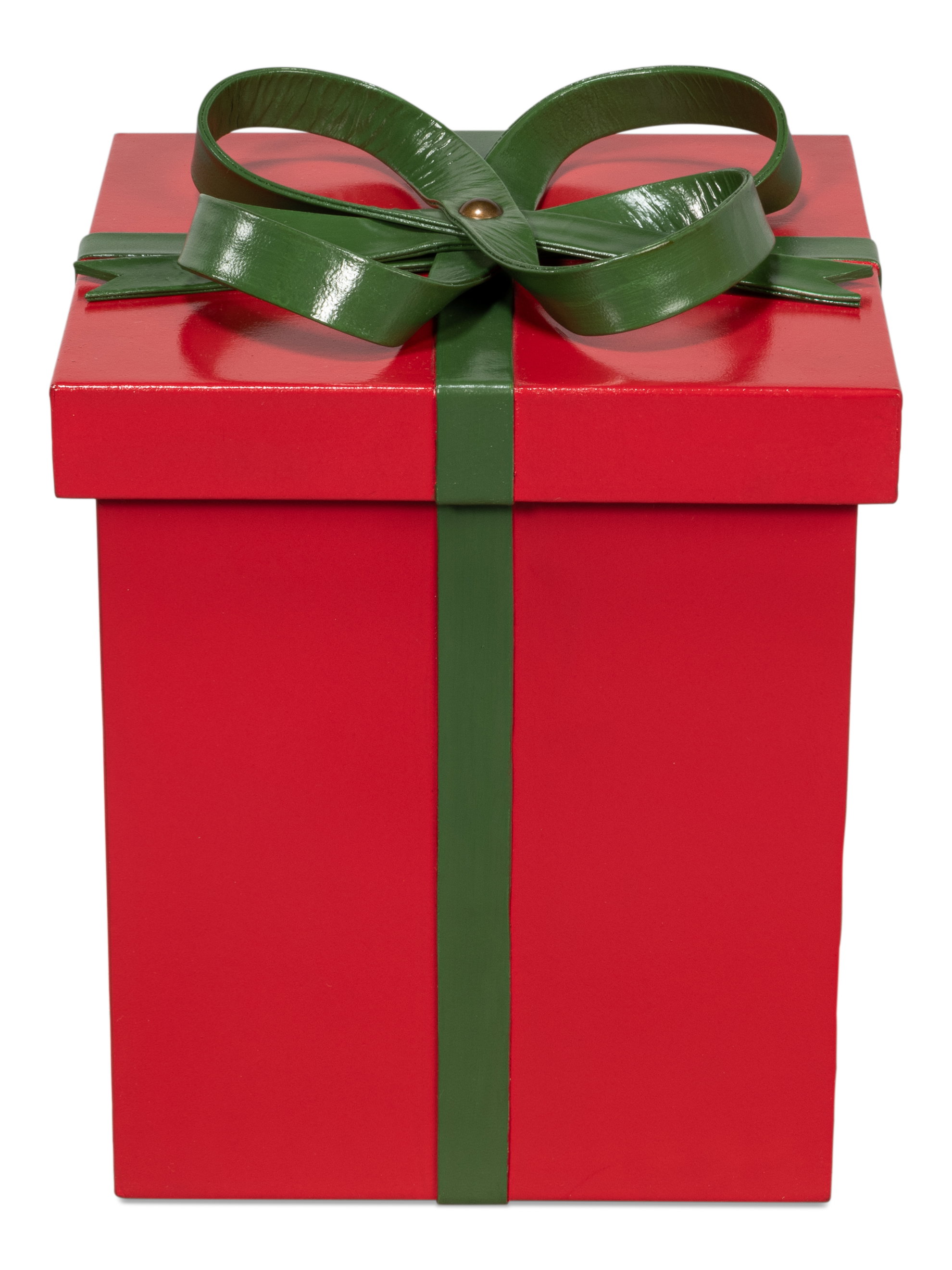 Ferrell Leather Holiday Boxes,S/3,Red, Decor by Sarreid, 8" length x 8" width x 9" height View 6