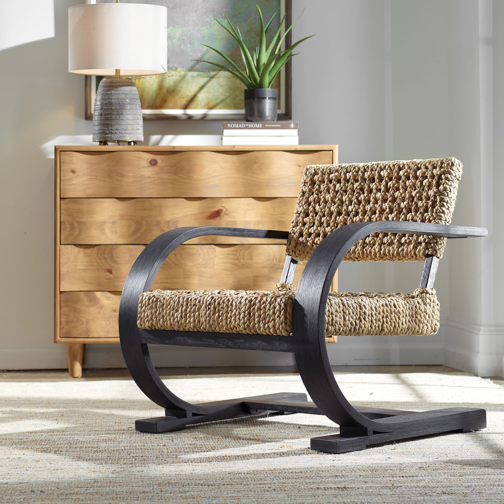 Rehema Black Accent Chair large image 