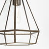 Prima 9.5x12.5 Gold Metal and Glass Pyramid Pendant Light, by Mercana, 9.5" length x 9.5" width x 12.5" height thumbnail 7