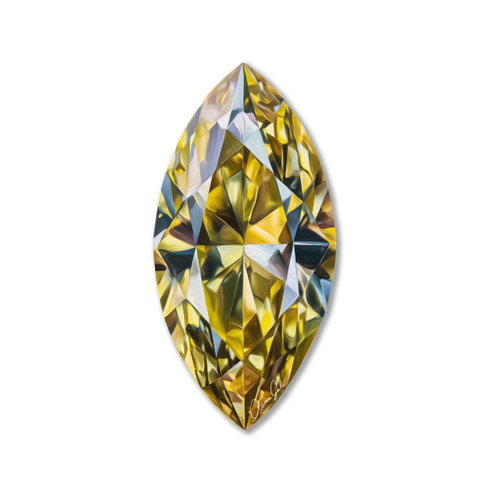 Yellow Sparkle Marquise (No Embellishment)