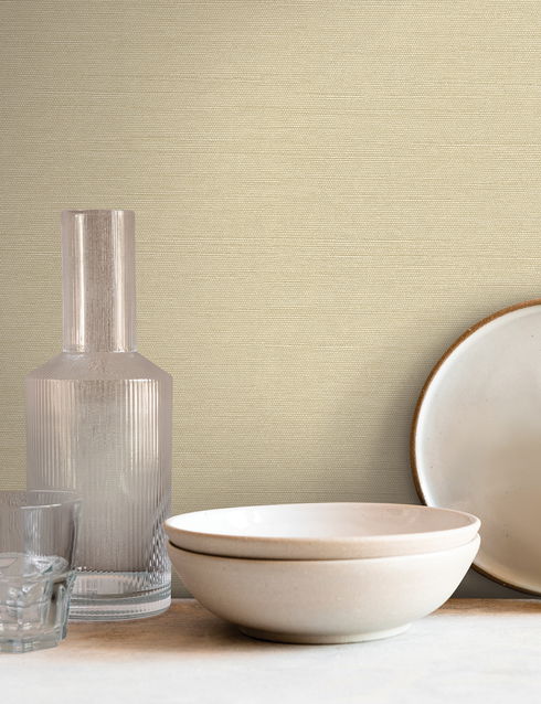 Shimmering Linen Cream Wallpaper