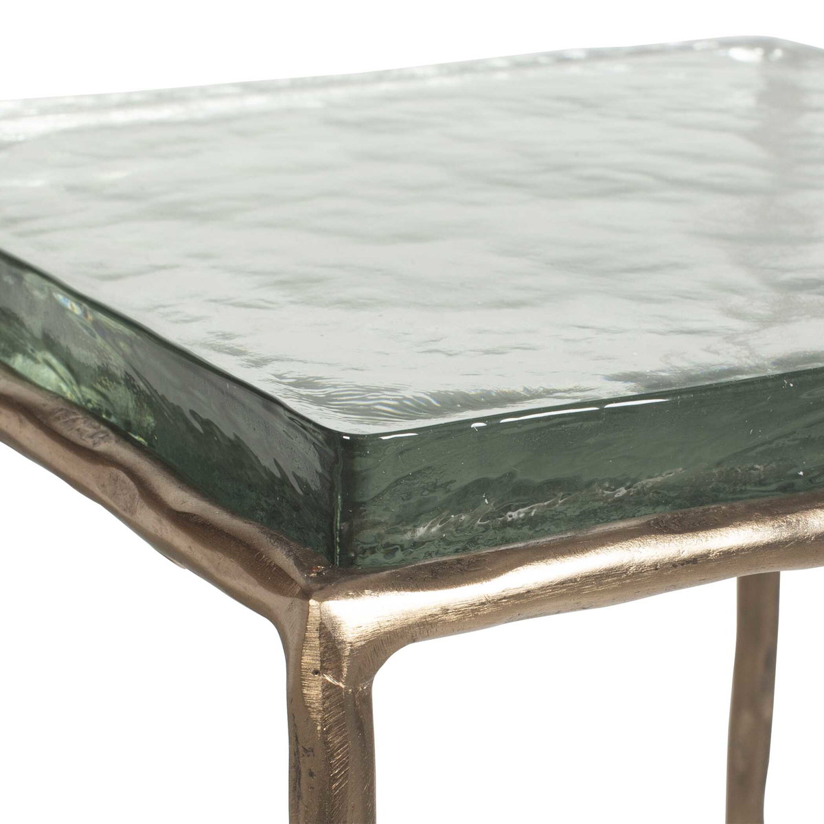 Ovard Antiqued Gold Accent Table, Side & End Table by Uttermost, 11.5" width x 24" height x 11.5" depth View 6