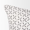 Jayden 14x26 Cream with Black Print Linen Lumbar Decorative Pillow Cover, by Mercana, 14" length x 26" width x 0.2" height thumbnail 6