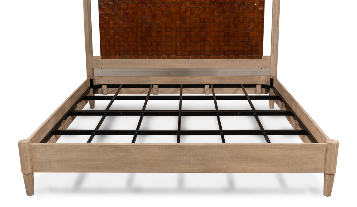 Marcus King Bed, by Sarreid, 7'3" length x 6'11" width x 6' height View 11
