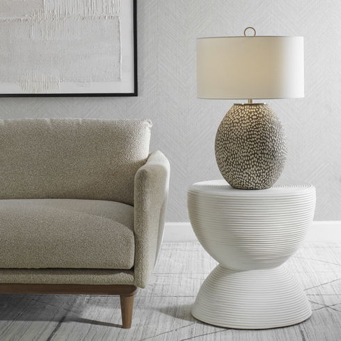 Cyprien Gray White Table Lamp