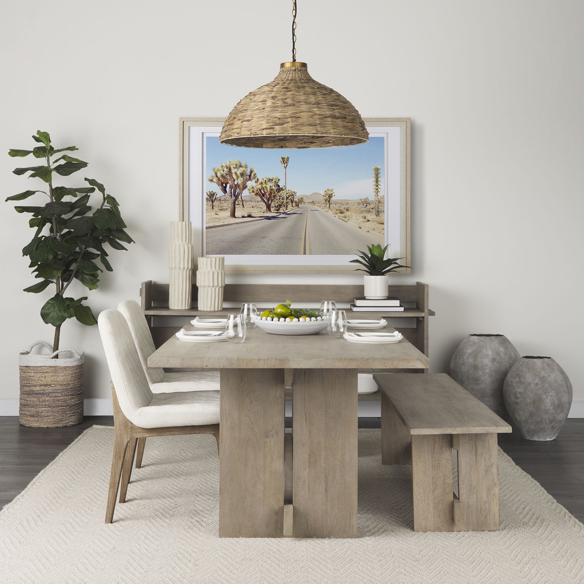 Cardon 14.4H Cream Ceramic Vase large image 