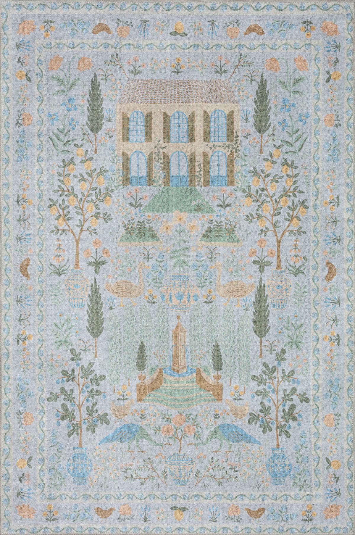 Rifle Paper Co. x Loloi Menagerie Rug, 2'3" length x 5' width View 1