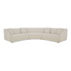 Fraser 3 Piece Modular Sectional With Wedge Slipper Off White, Sectional Sofa by Moe's Home, 159" width x 31.5" height x 34.29" depth thumbnail 1