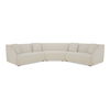 Fraser 3 Piece Modular Sectional With Wedge Slipper White, Sectional Sofa by Moe's Home, 159" width x 31.5" height x 34.29" depth thumbnail 1