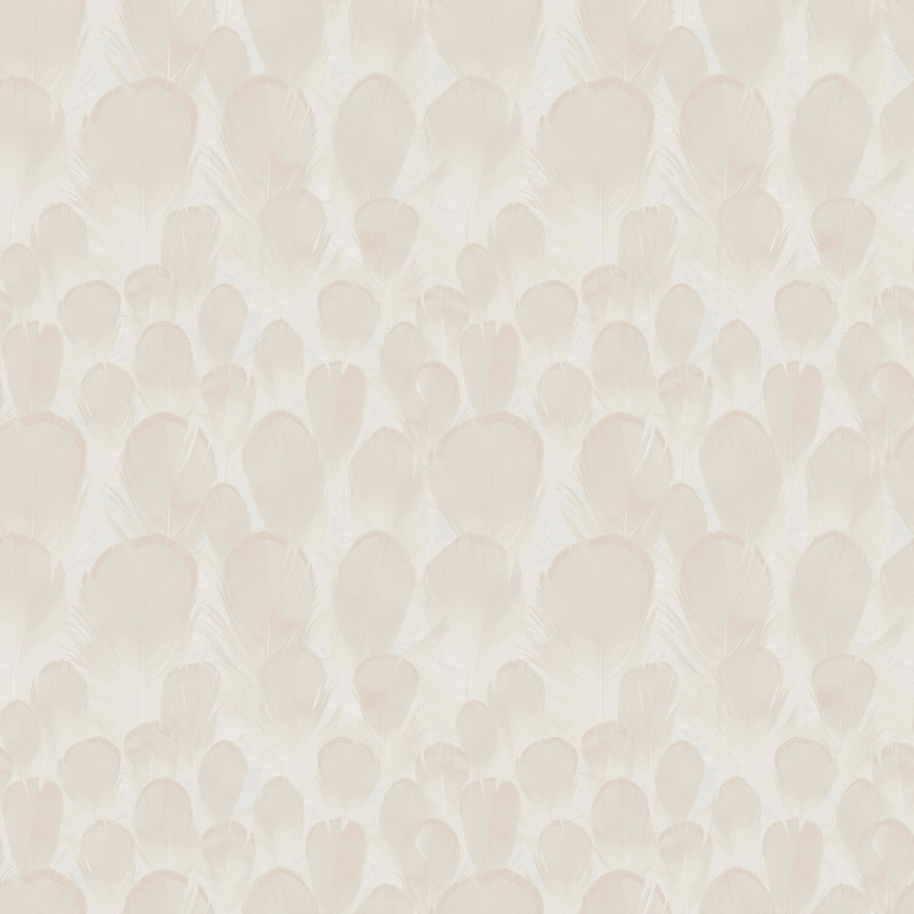 Feathers Cream Wallpaper, by York Wall, 33' length x 1'9" width x 0.02" depth