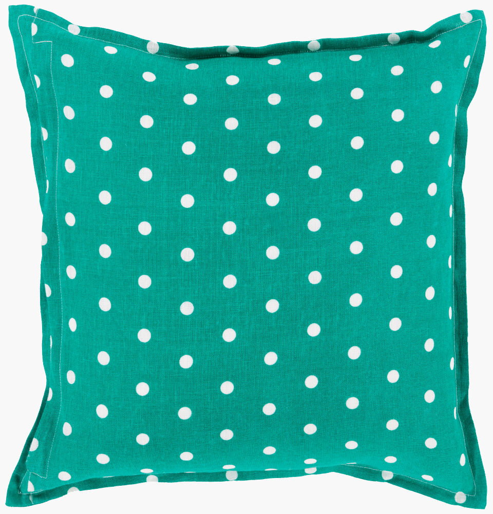 Polka Dot Accent Pillow, Decorative Pillow by Surya, 22" length x 22" width