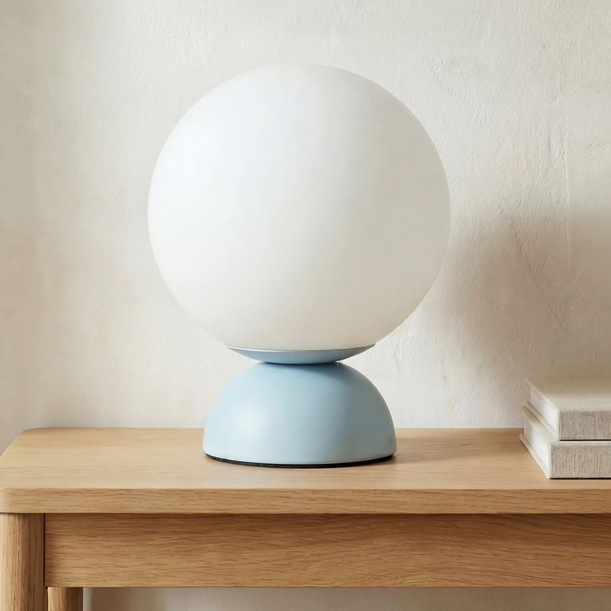 Ovi Table Lamp Light Blue, by Moe's Home, 5.9" width x 7.9" height x 5.9" depth View 5