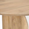 Isla Oval Dining Table with Light Brown Wood Top & Arched Legs thumbnail 6