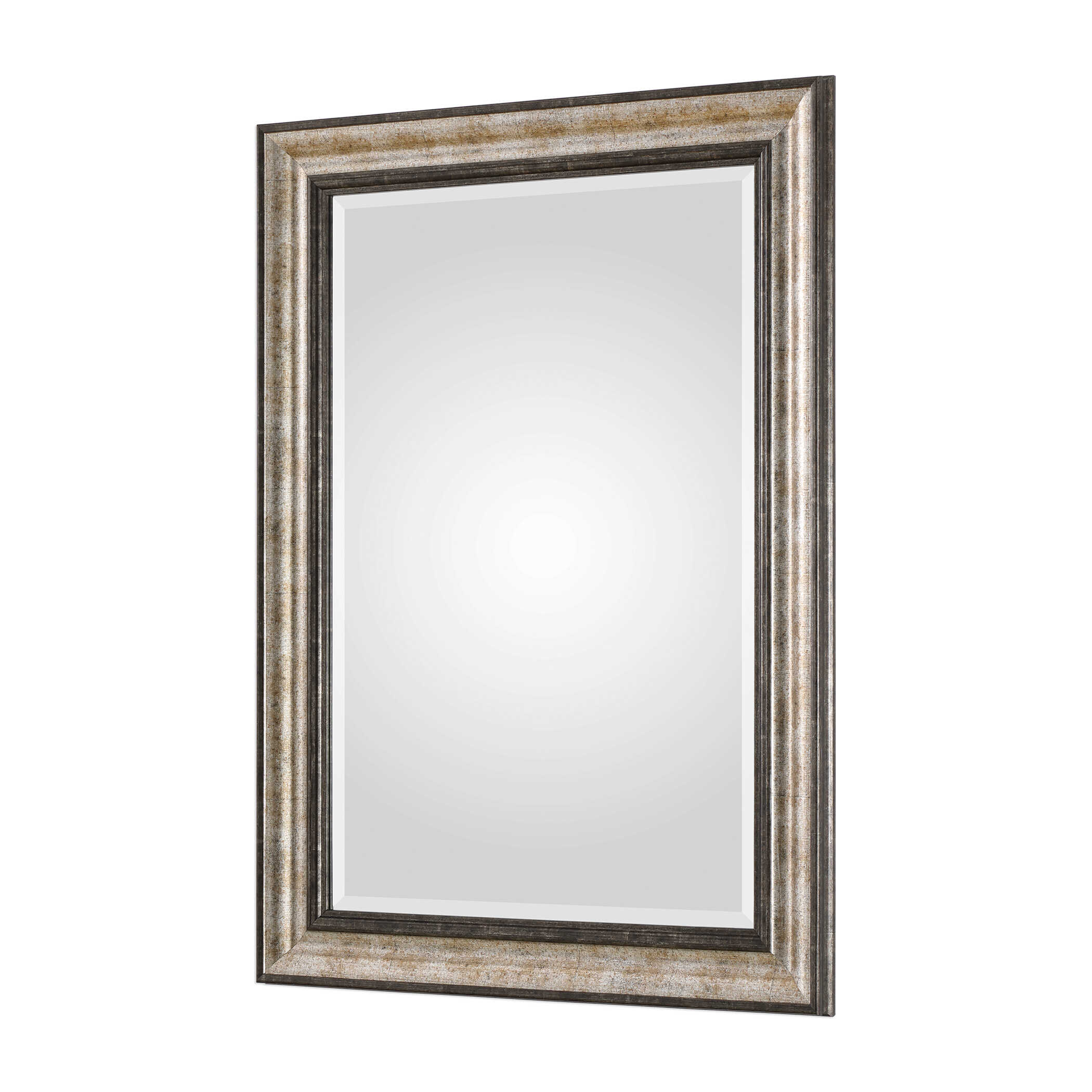 Shefford Antiqued Silver Mirror, by Uttermost, 31" width x 43" height x 1.62" depth View 4