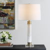 Plinth White Marble Table Lamp thumbnail 1