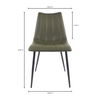 Alibi Dining Chair Dark Green - Set Of Two, by Moe's Home, 18" width x 33" height x 20" depth thumbnail 12