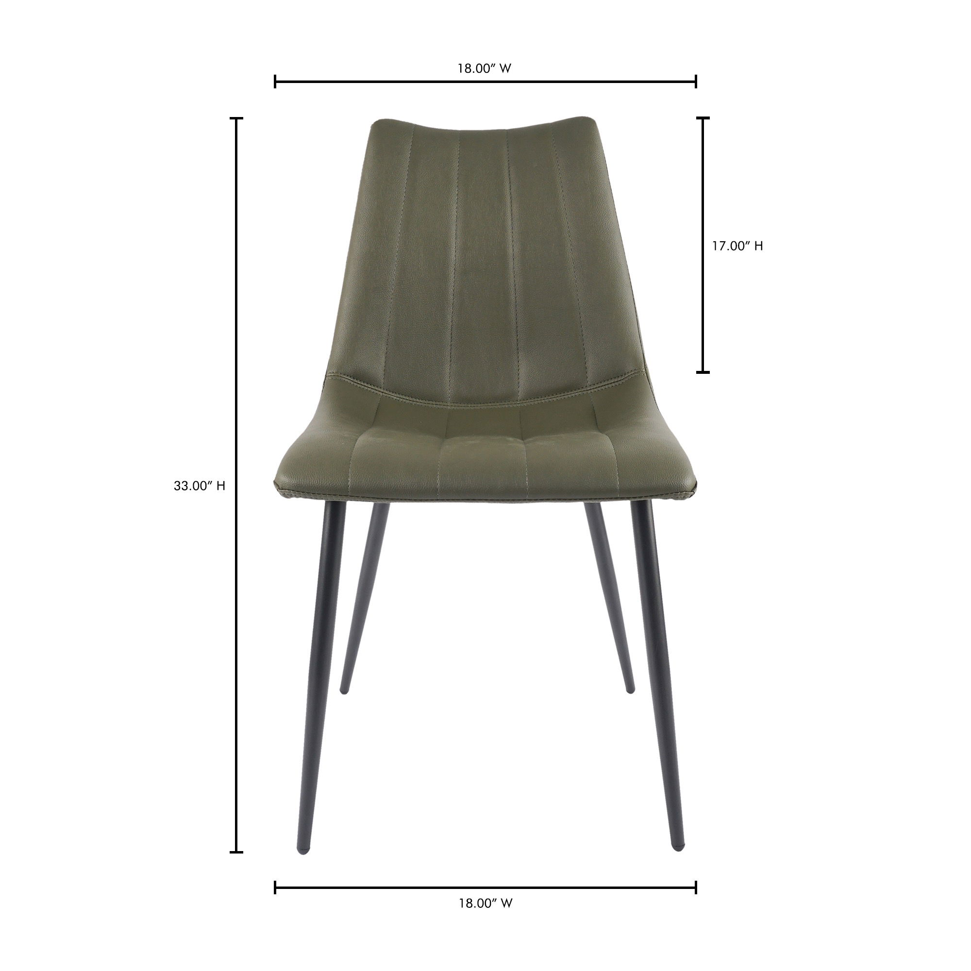 Alibi Dining Chair Dark Green - Set Of Two large image 