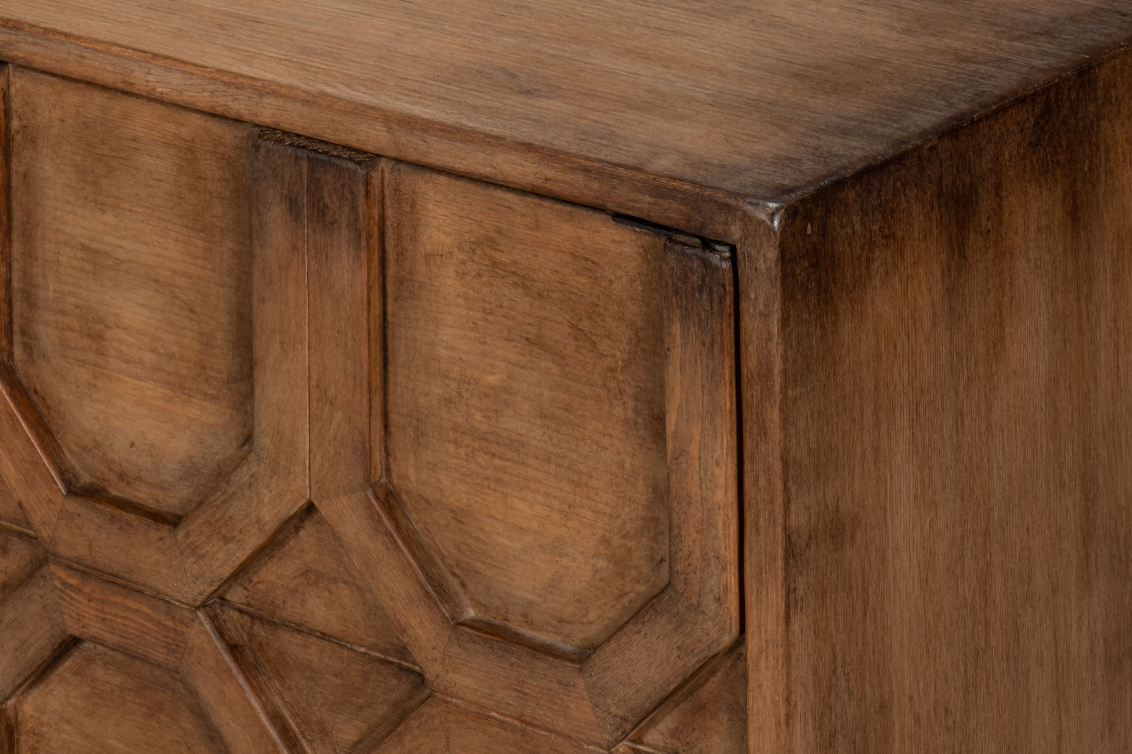 Becket Sideboard, Brown, Cabinets & Sideboard by Sarreid, 74" length x 20" width x 33" height View 8