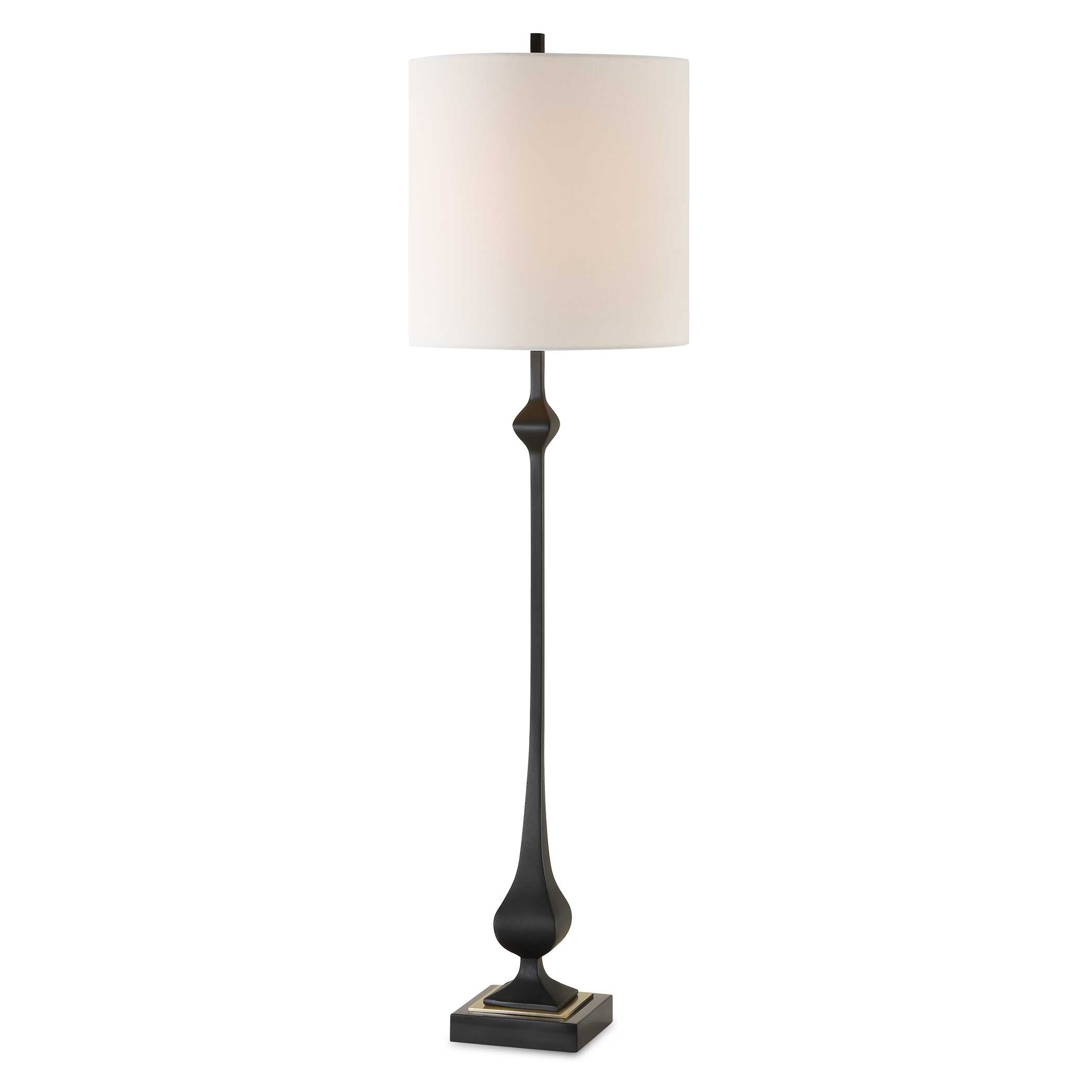 Hightower Black Buffet Lamp, by Uttermost, 11" width x 38" height x 11" depth View 1