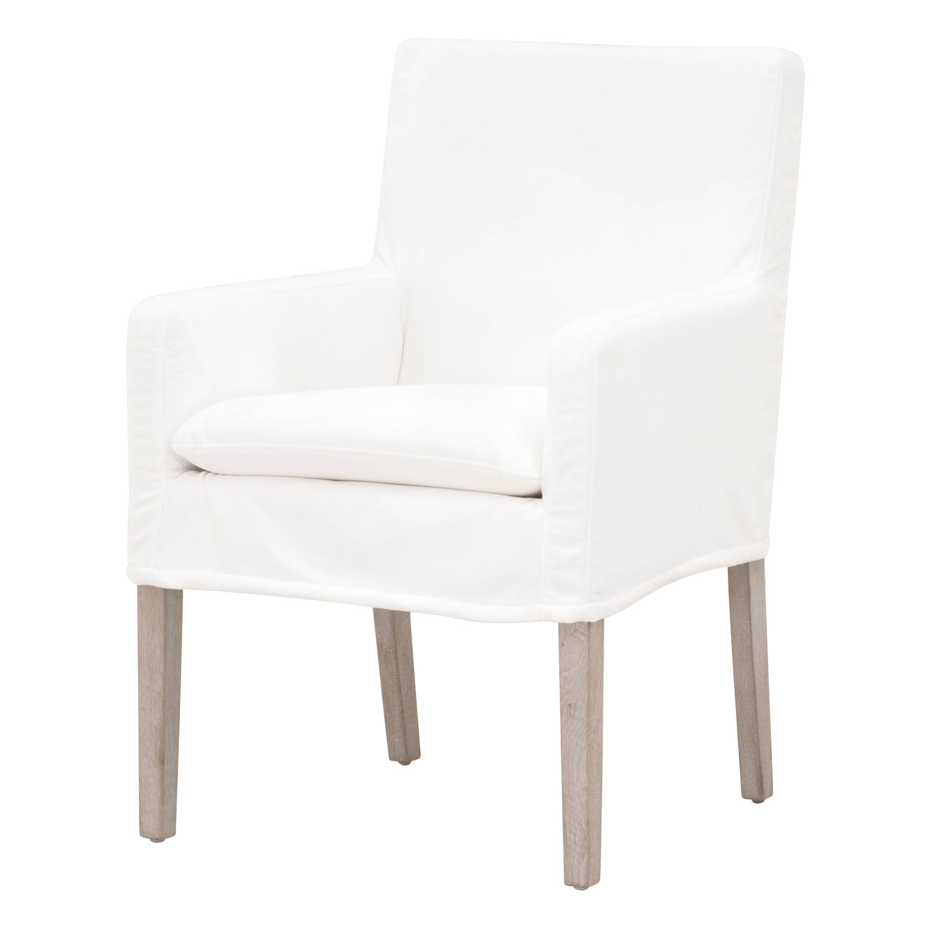Drake Slipcover Arm Chair, Dining Chair by Essentials for Living, 24" width x 34" height x 24" depth View 2