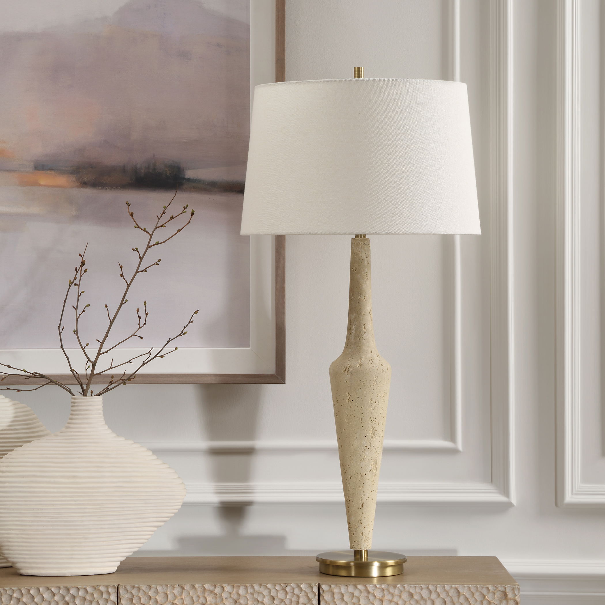 Juliet Travertine Table Lamp large image 