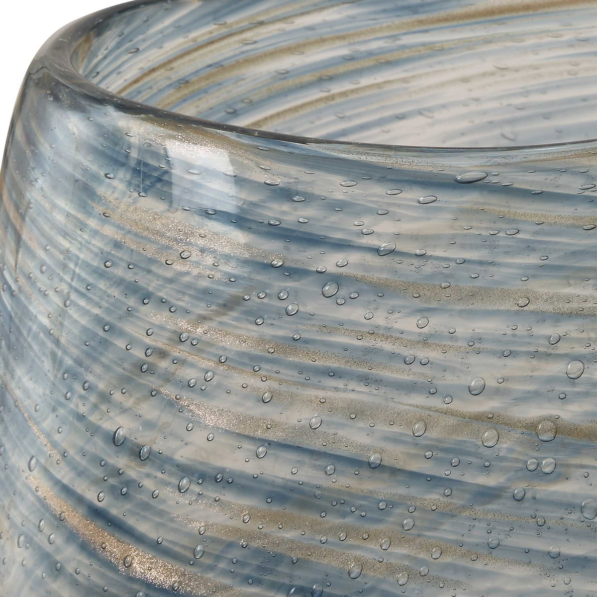 Aurora Swirl Glass Vases Set/2, by Uttermost, 6.5" width x 9.25" height x 8" depth View 4