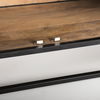 Sloan 85.5H Black Wood with Black Metal Frame Arch Cabinet thumbnail 10