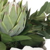 Protea Blooms White Bowl Centerpiece, Artificial Plants & Flower by Uttermost, 24" width x 12" height x 16" depth thumbnail 8