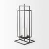 Albus I Large Black Metal Rectangular Table Candle Holder, Candles & Candle Holder by Mercana, 9.25" length x 9.25" width x 23.82" height thumbnail 6