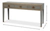Gabriella Console, Storm Grey, Console Table by Sarreid, 64" length x 18" width x 33" height thumbnail 13
