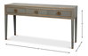 Gabriella Console  Storm Grey, by Sarreid, 1'6" length x 5'4" width x 2'9" height thumbnail 13