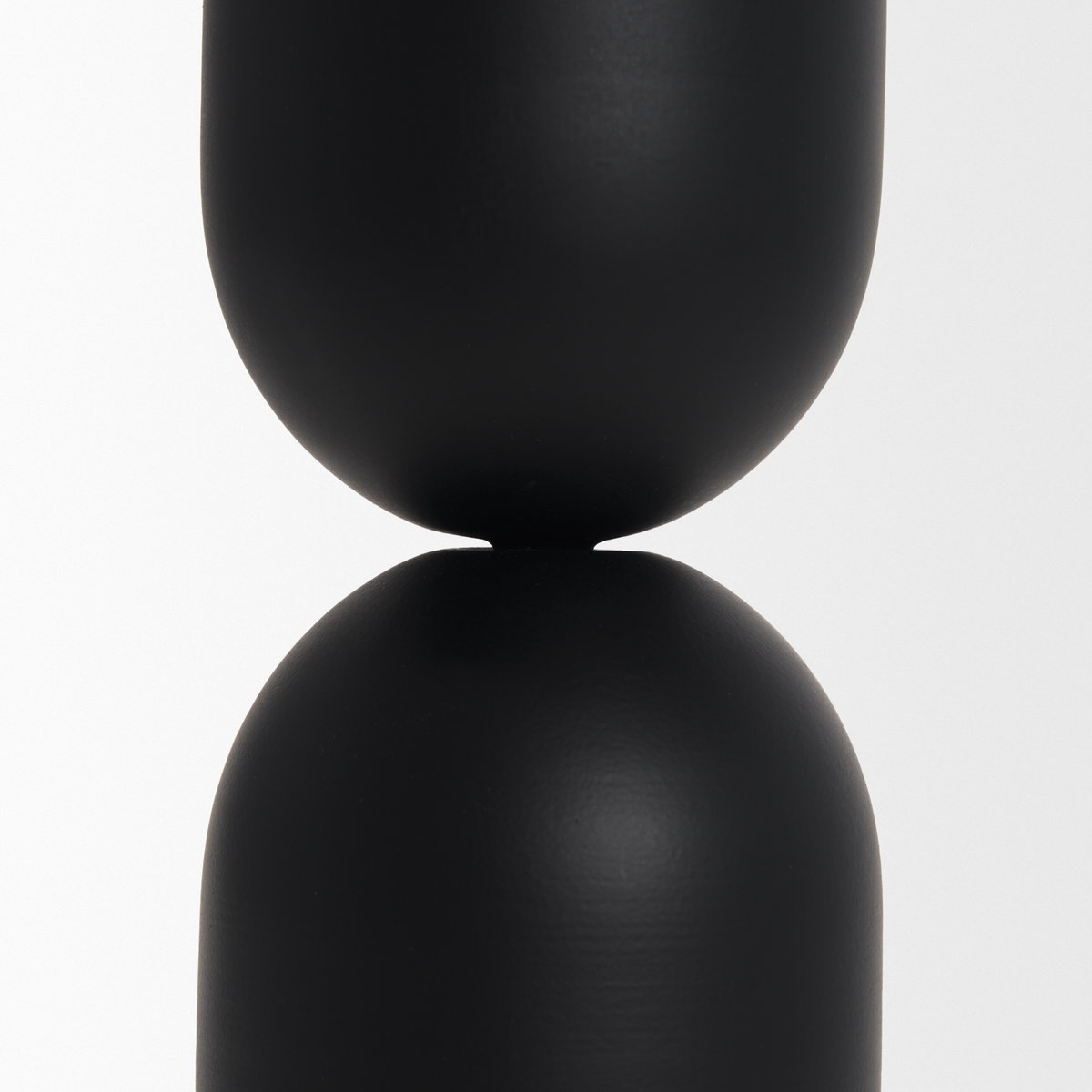 Qamra Medium Black Metal Pillar Candle Holder, Candles & Candle Holder by Mercana, 3.5" length x 3.5" width x 11" height View 6