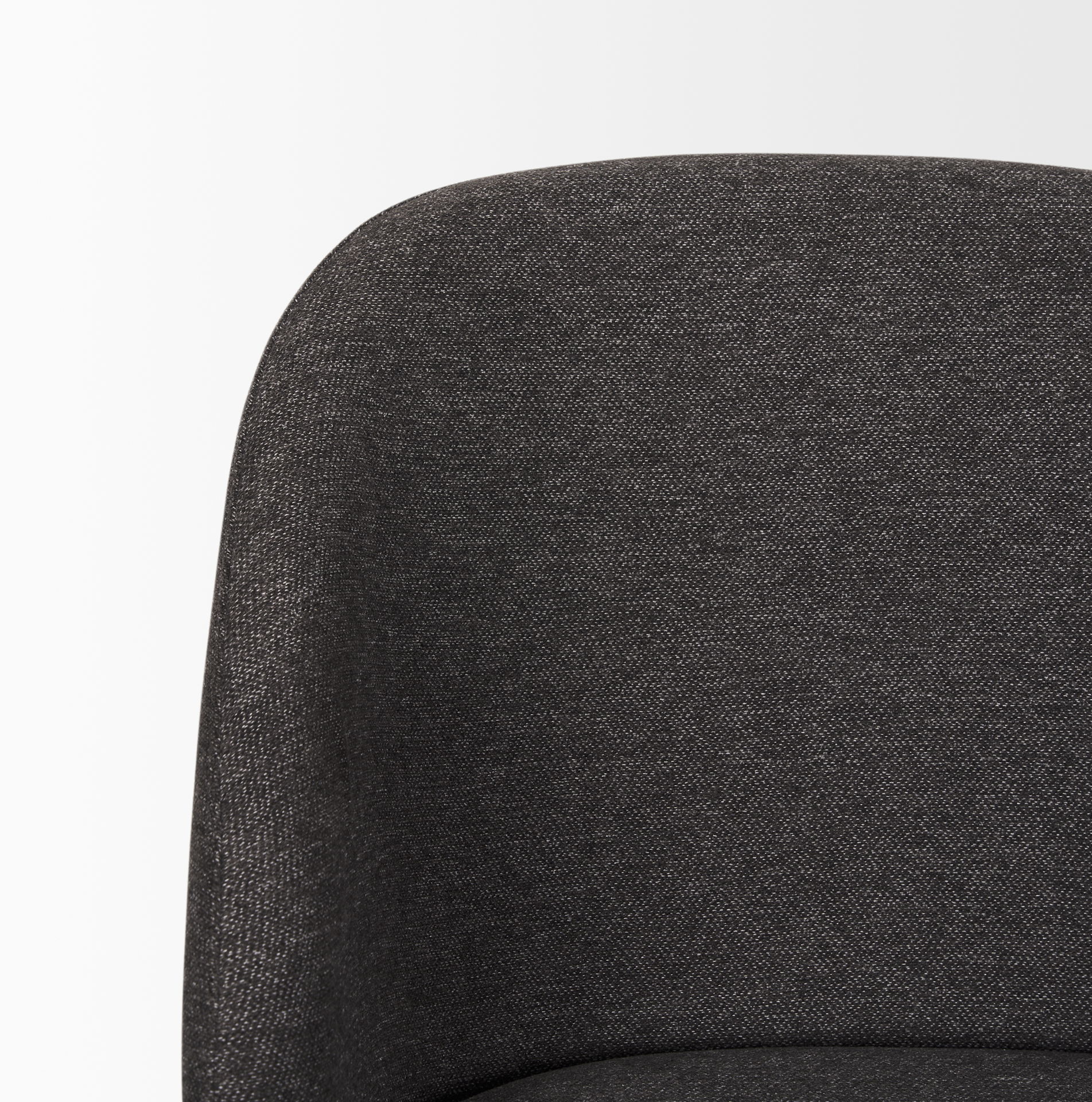 Shannon Dining Chair with Gray Fabric & Matte Black Metal large image 