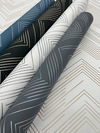 Polished Chevron Charcoal & Silver Wallpaper thumbnail 6