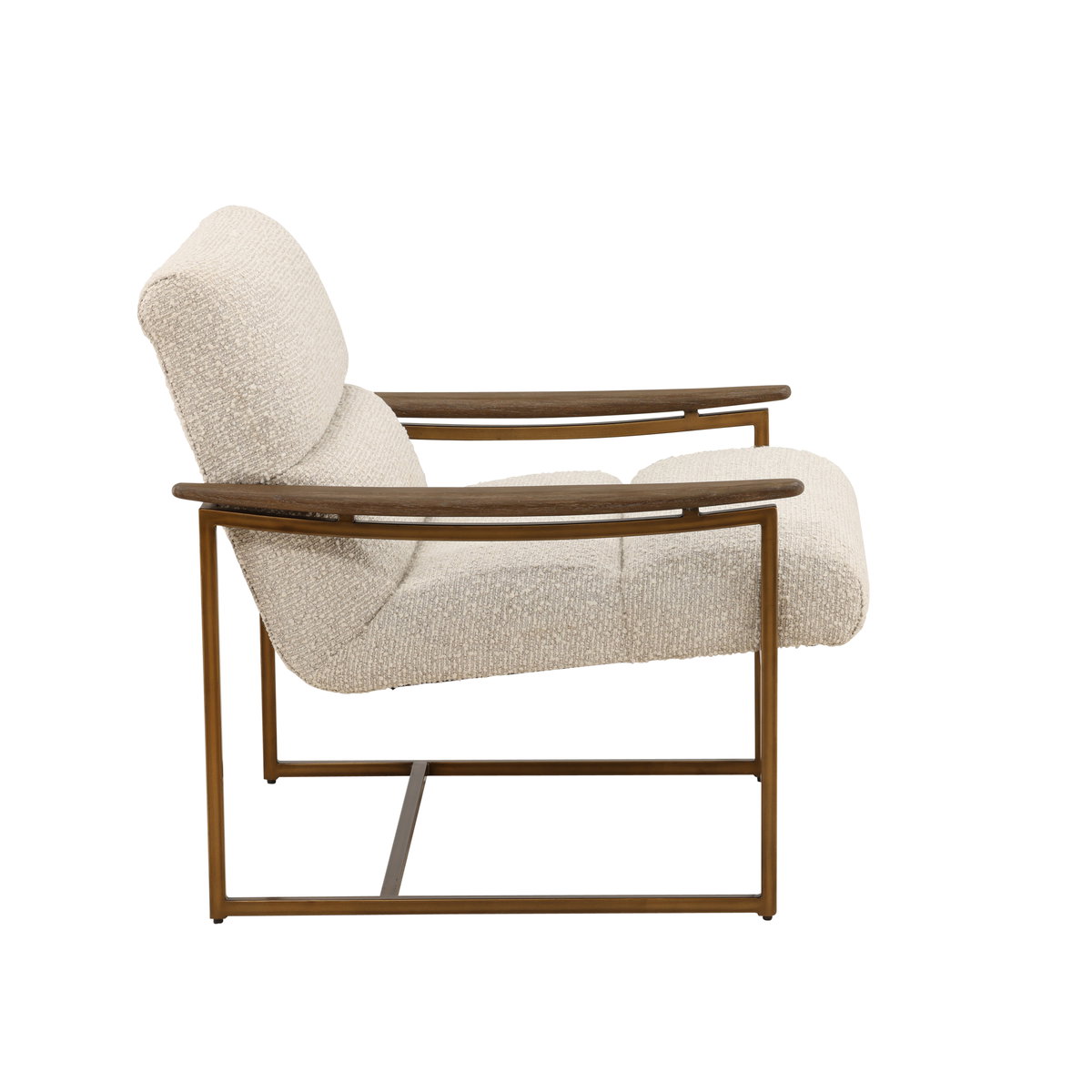Rue Occasional Chair Cream, Accent Chair by Dovetail, 28" width x 31" height x 33.5" depth View 3