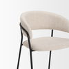 Carolyn Counter Stool with Oatmeal Fabric & Matte Black Metal thumbnail 7