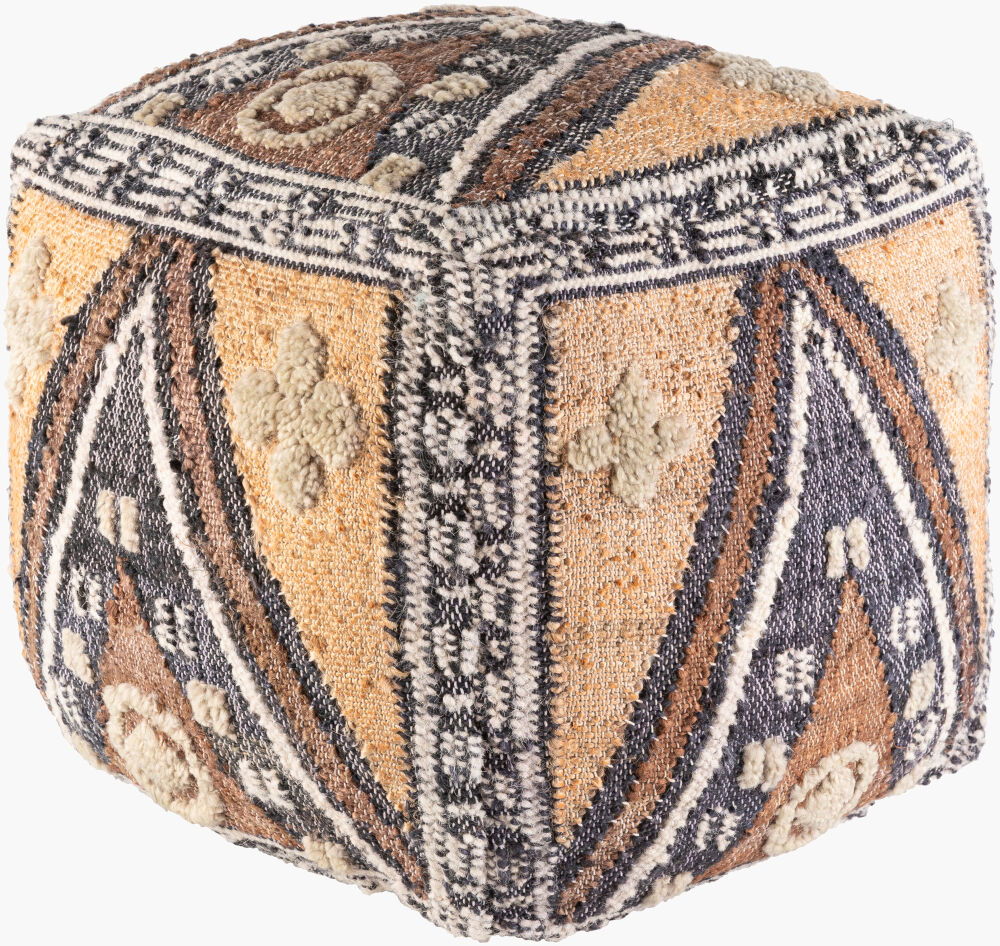 Luanda Pouf, Ottoman by Surya, 18" width x 18" height