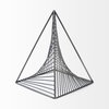 Risley 8L x 8W Gray Metal Triangular Decorative Object, by Mercana, 8.07" length x 8.07" width x 10.63" height thumbnail 4