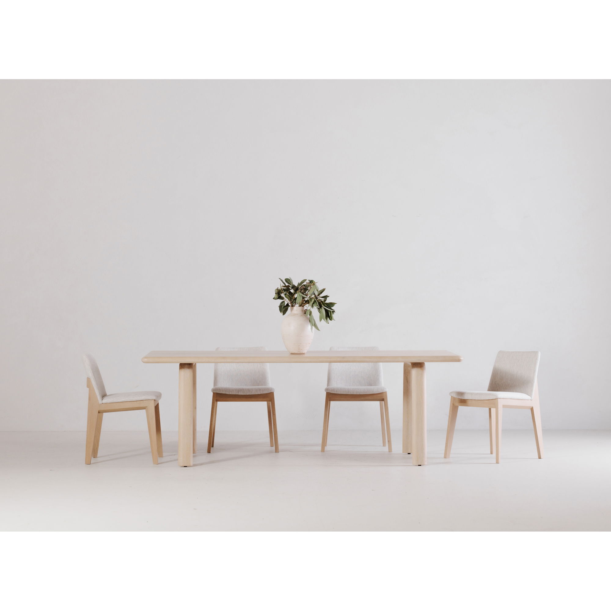 Deco Oak Dining Chair Light Grey - Set Of Two large image 