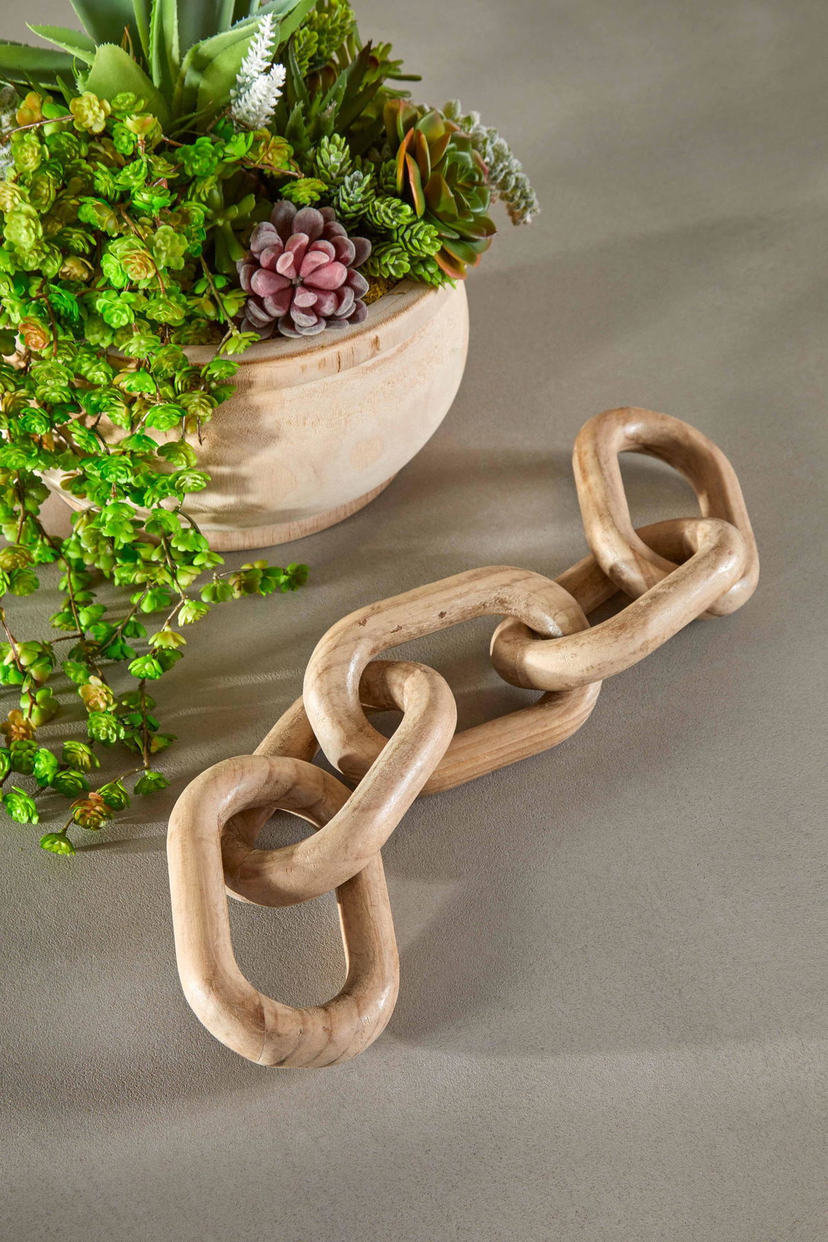 Cinq Wood Link, Decor by Essentials for Living, 20" width x 3.75" height x 1" depth View 4