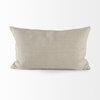 Danika  Beige and Gold Fabric Decorative Pillow Cover, by Mercana, 13" length x 21" width x 0.2" height thumbnail 5