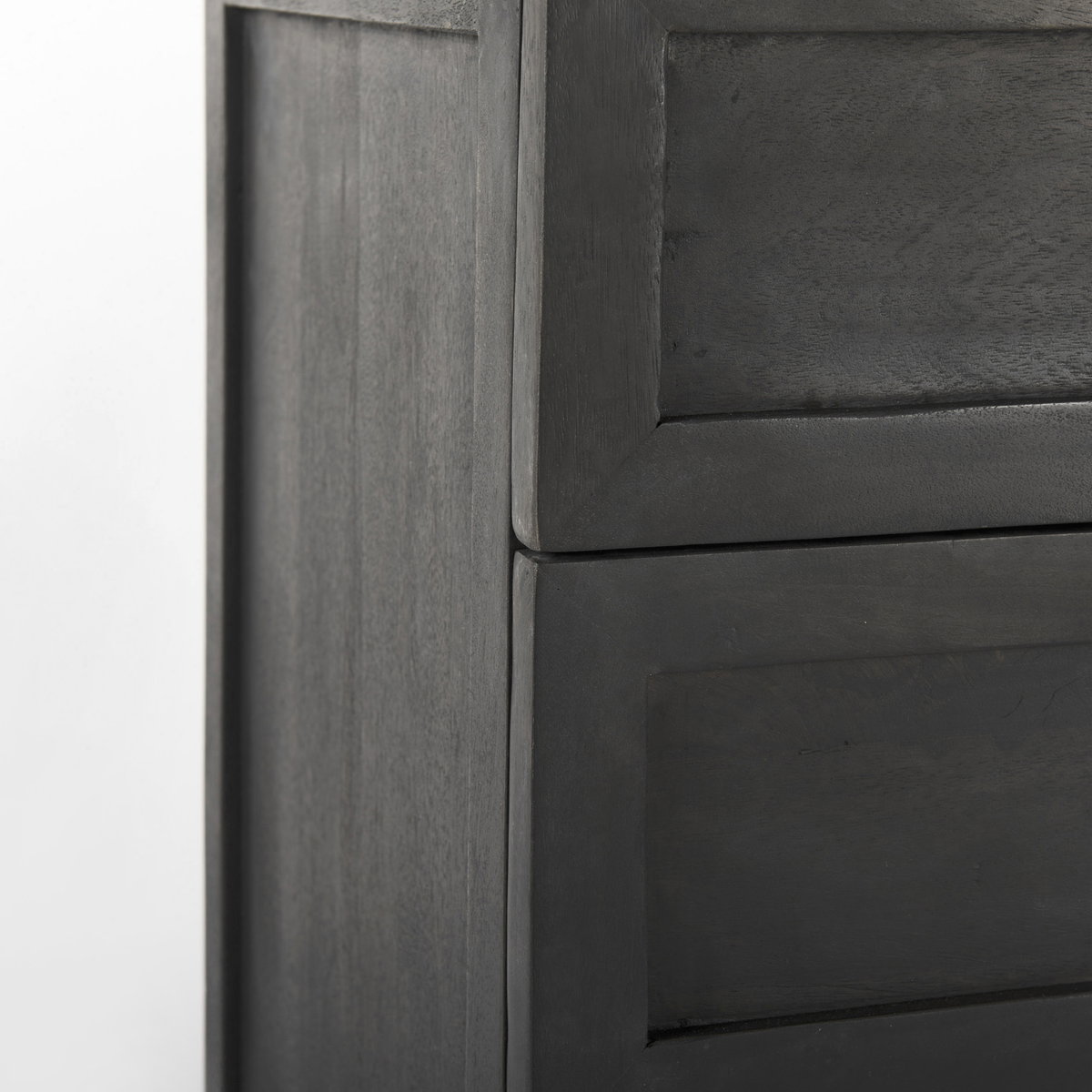 Divina Black-Brown Wood with White Marble Top and Black Metal Base Accent Cabinet, Cabinets & Chest by Mercana, 36" length x 18.5" width x 32" height View 11