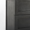 Divina Black-Brown Wood with White Marble Top and Black Metal Base Accent Cabinet, Cabinets & Chest by Mercana, 36" length x 18.5" width x 32" height thumbnail 11