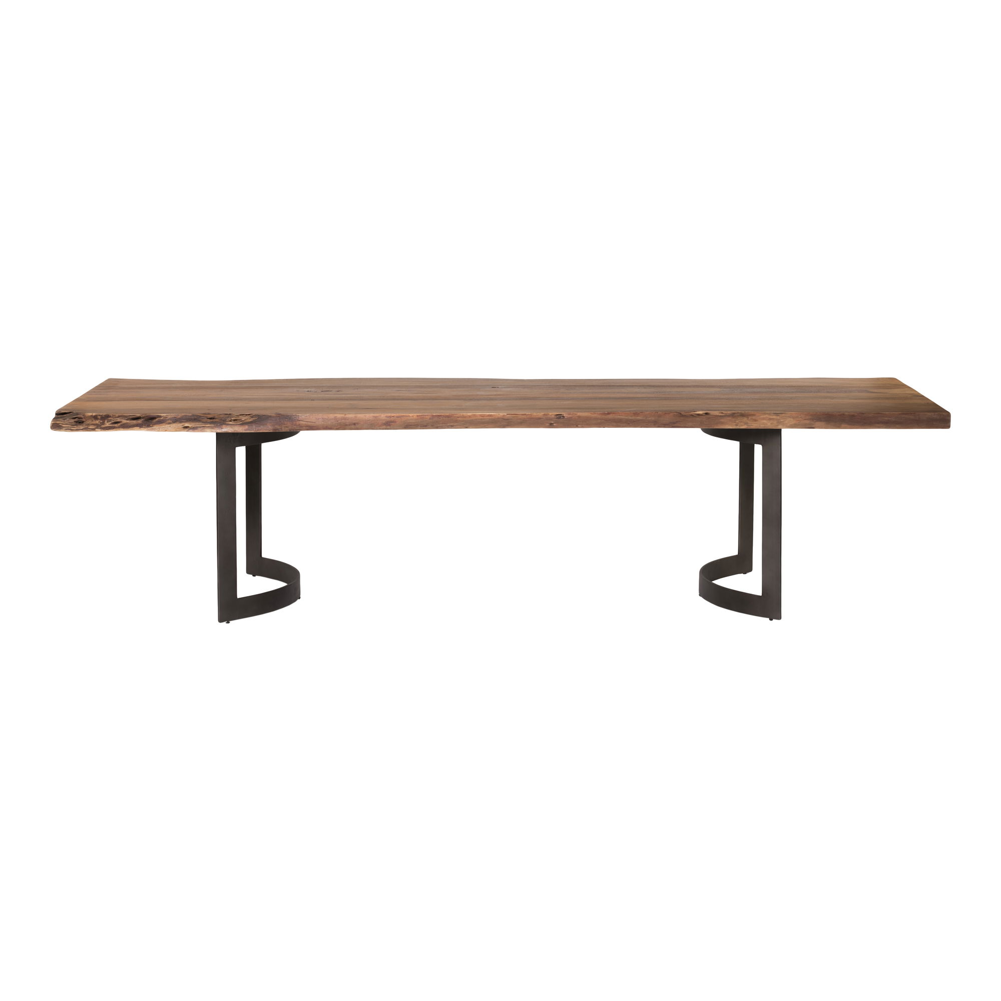 Bent Small Dining Table Brown, by Moe's Home, 98.5" width x 29.5" height x 40" depth View 1